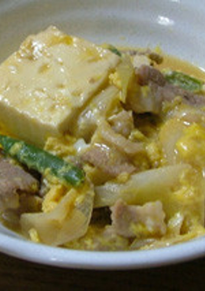 豆腐と豚肉の卵とじ-レシピのメイン写真