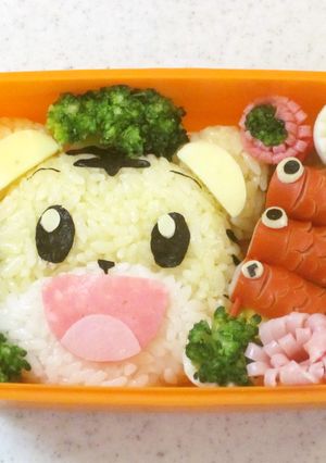 しまじろう鯉のぼりキャラ弁当-レシピのメイン写真