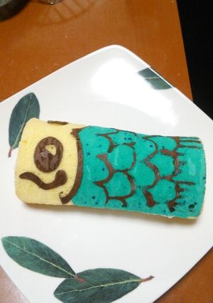 こどもの日の鯉のぼりロールケーキ-レシピのメイン写真