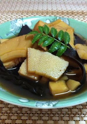 春の味！たけのことアラメの煮物-レシピのメイン写真