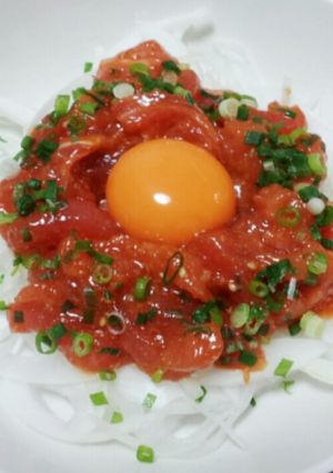 ユッケ好きに♪簡単マグロのユッケ-レシピのメイン写真