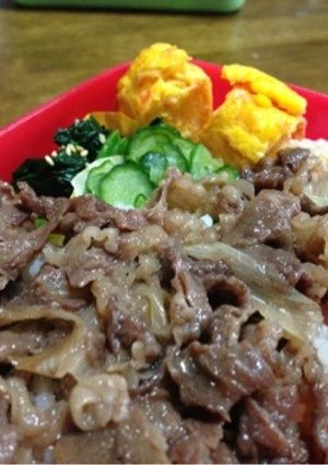簡単!お弁当にも!牛丼♪( ´▽`)-レシピのメイン写真