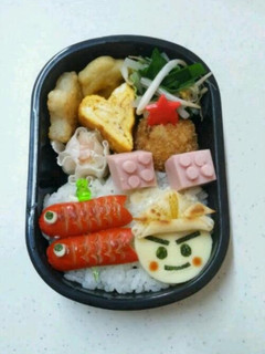 兜と鯉のぼり弁当♪-レシピのメイン写真