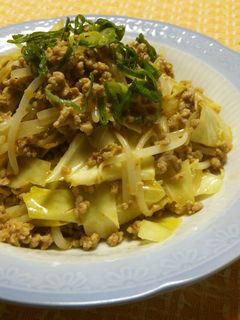 もやしと豚ひき肉の味噌炒め-レシピのメイン写真