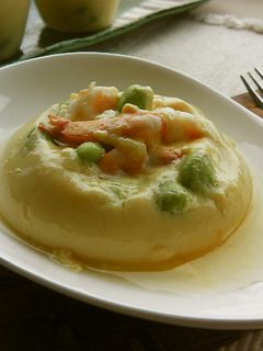 海老と枝豆のゴロゴロ茶碗蒸し♬1個78㌍-レシピのメイン写真