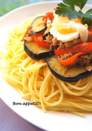 簡単15分✿ナスとツナの巣ごもりパスタ-レシピのメイン写真