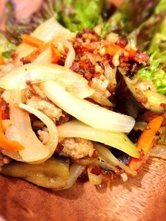 ひき肉となすの炒めもの。-レシピのメイン写真