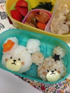 ルルロロ風おにぎり キャラ弁-レシピのメイン写真