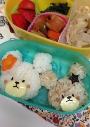 ルルロロ風おにぎり キャラ弁-レシピのメイン写真