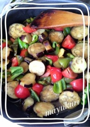 〜なすピーマン♡トマト夏野菜甘酢炒め〜-レシピのメイン写真