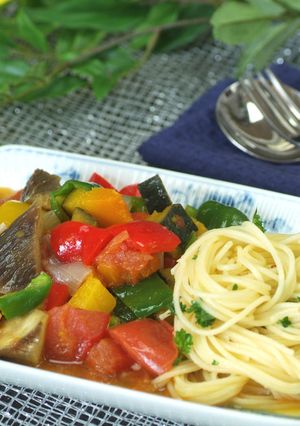 シチリア風野菜煮込みのパスタ-レシピのメイン写真