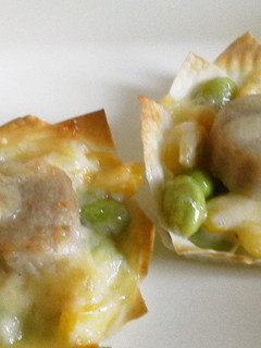 シュウマイの皮で野菜チーズ焼き お弁当用-レシピのメイン写真
