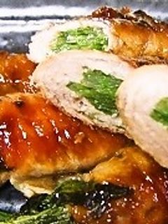 水菜で肉巻き-レシピのメイン写真