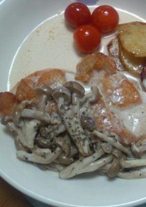 クリームチキンステーキ(^-^)-レシピのメイン写真