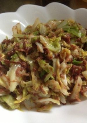 牛肉ダシダで キャベツとコンビーフ炒め-レシピのメイン写真