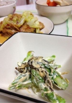 かんたん☆アスパラガスの昆布マヨ和え-レシピのメイン写真