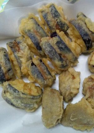 茄子のひき肉はさみ揚-レシピのメイン写真