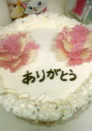 母の日に＊ケーキの飾り＊チョコの花-レシピのメイン写真