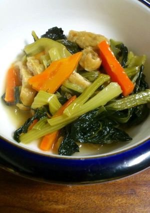なんでも葉と油揚げの煮びたし-レシピのメイン写真