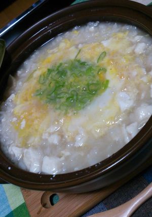 ☆ネギたっぷり豆腐入り玉子雑炊☆-レシピのメイン写真