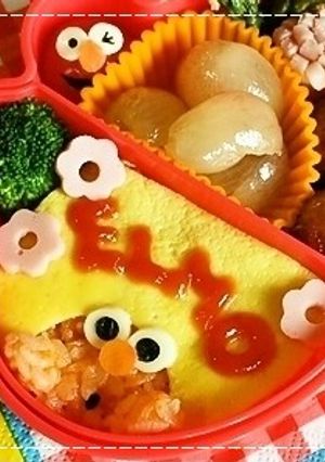キャラ弁・ひょこっと可愛い＊エルモ-レシピのメイン写真