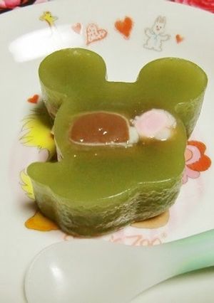 こどもの日・母の日、抹茶チョコ寒天♬-レシピのメイン写真