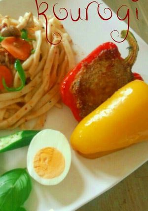 カラピーのミートバジル詰めとうどんスパ★-レシピのメイン写真