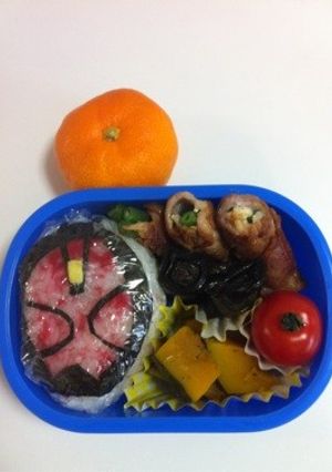 お弁当☆仮面ライダーウィザードのおにぎり-レシピのメイン写真