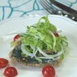 野菜サラダのっけのさごしのカリカリ揚げ