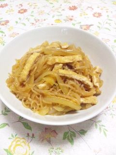 簡単・節約!白滝と油揚げの甘辛炒め煮♪-レシピのメイン写真