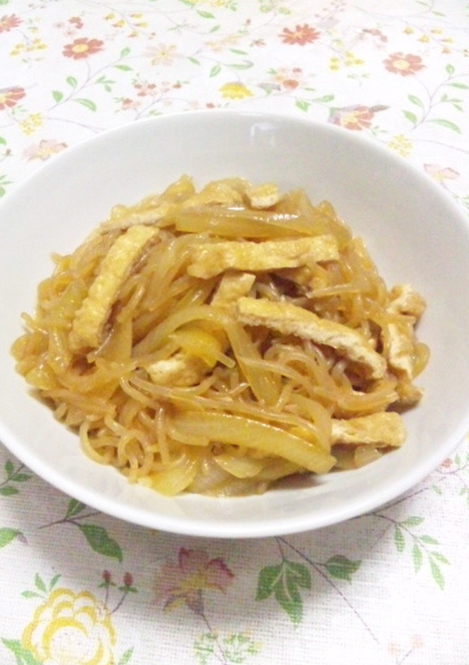 簡単・節約！白滝と油揚げの甘辛炒め煮♪-レシピのメイン写真