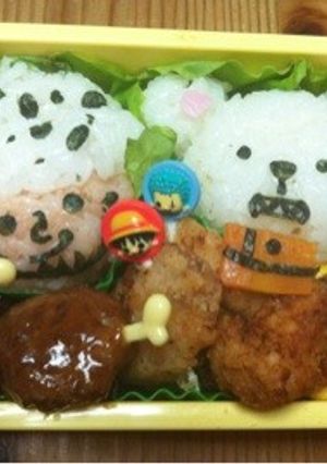 トラファルガーロー＆ベポ キャラ弁-レシピのメイン写真