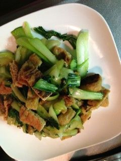 チンゲン菜と油揚げのめんつゆ煮-レシピのメイン写真