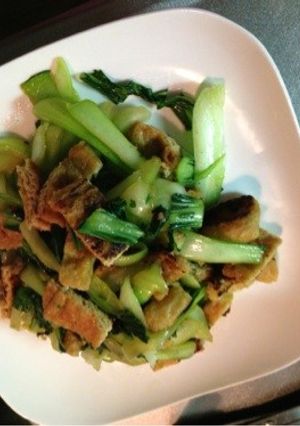 チンゲン菜と油揚げのめんつゆ煮-レシピのメイン写真