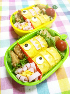 簡単☆オムライスde こいのぼりキャラ弁-レシピのメイン写真