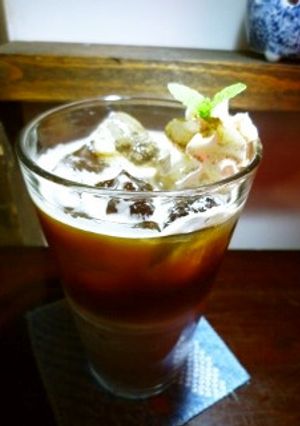 冷やし餡子ラテ　京都カフェ-レシピのメイン写真