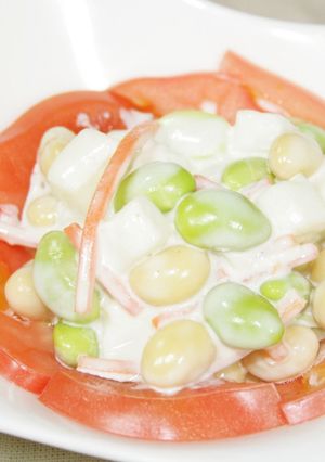 大豆と長芋のわさびマヨネーズ-レシピのメイン写真