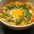 熱々◎月見豚キムチうどん