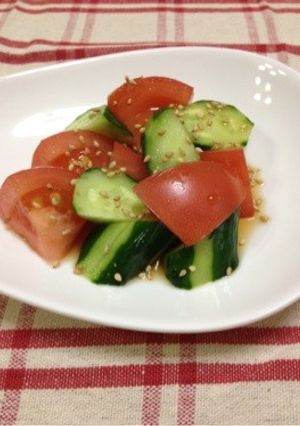 きゅうり・トマトで☆ポン酢サラダ-レシピのメイン写真