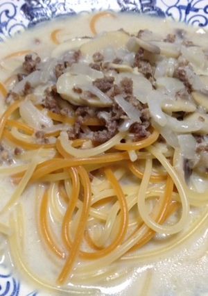 ホワイトラグーパスタ-レシピのメイン写真
