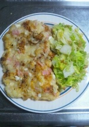５月２日晩飯　【焼きポテトサラダ】-レシピのメイン写真