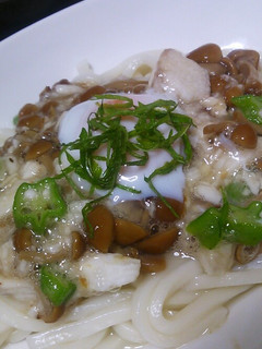 ネバネバぶっかけうどん(温)-レシピのメイン写真