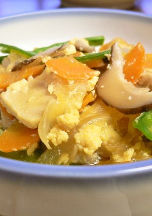 高野豆腐ときぬさやの玉子とじ-レシピのメイン写真