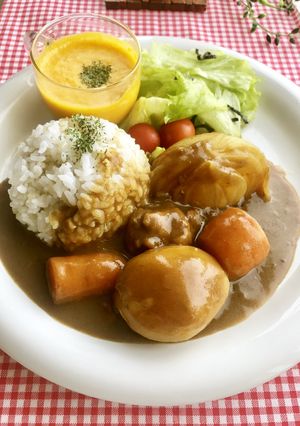 圧力鍋で簡単！野菜ゴロゴロチキンカレー♬-レシピのメイン写真