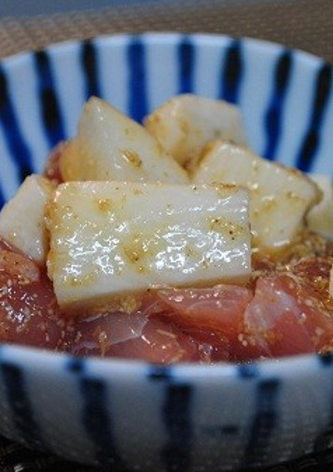 マグロと長いものナムル風-レシピのメイン写真