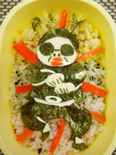 簡単平面キャラ弁♪江南スタイル~PSY~-レシピのメイン写真