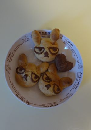 簡単パン！うさぎのブラッディーバニー☆-レシピのメイン写真