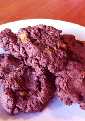 チョコとオレンジピールのクッキー-レシピのメイン写真