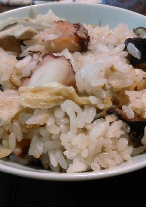 蛸入り五目炊き込みご飯-レシピのメイン写真