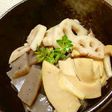 いりこで筍と蓮根の煮物*蒟蒻プラス